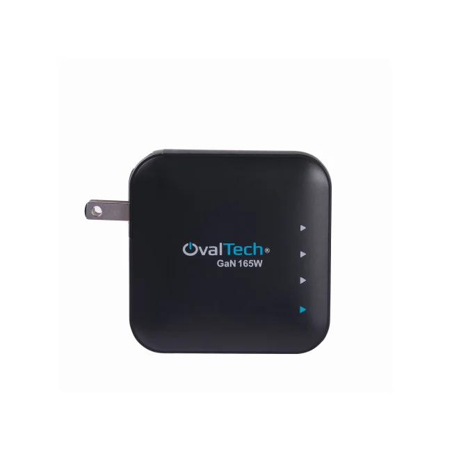 OV-G165W Adaptador de Corriente GaN 165W con PD Sin Cables (3x USB C + 1x USB A) marca Ovaltech