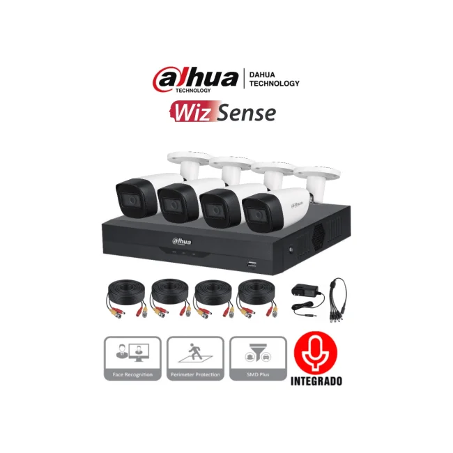 Dahua Technology DH-KIT/XVR5104HS-4KL-I3/4-HFW1500CMN-A-0280B-S2 kit de videovigilancia Alámbrico 4 canales image 2