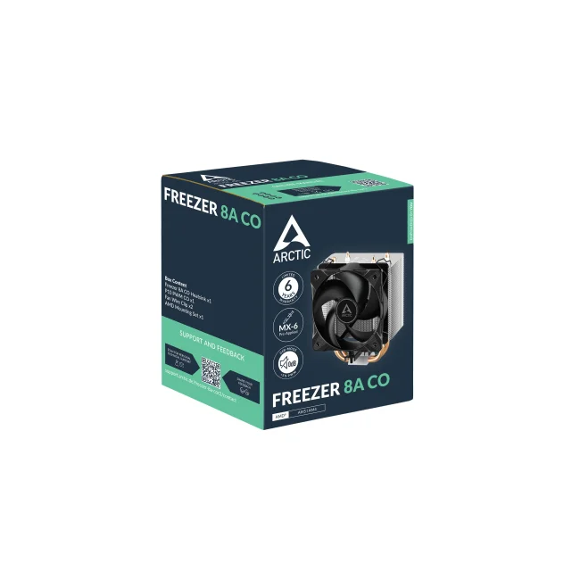 ARCTIC Freezer 8A CO Procesador Enfriador de aire 10 cm Aluminio, Negro image 4