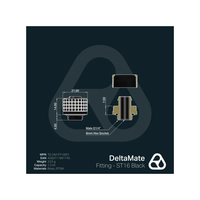 THERMAL GRIZZLY DELTAMATE CONECTOR ST16 NEGRO image 9