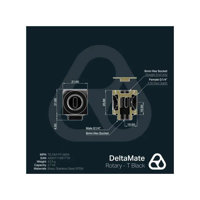 THERMAL GRIZZLY DELTAMATE ADAPTADOR ROTATIVO T NEGRO image 8
