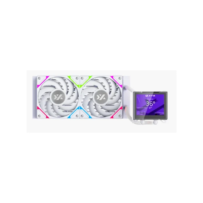 ENFRIAMIENTO LIQUIDO XYZ HYDROVIEW AIO 240MM ARGB 2500RPM PANTALLA DIGITAL WHITE