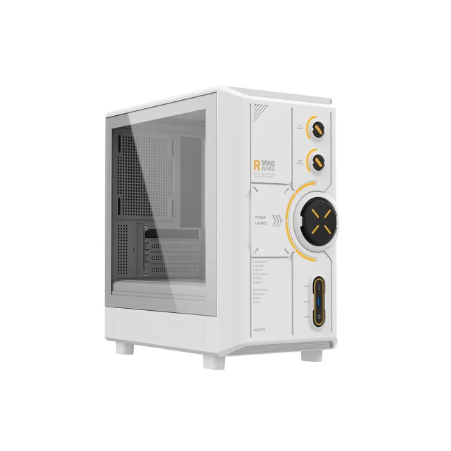 GABINETE ALSEYE RAMS 2.0 CRISTAL TEMP MICRO ATX , ITX L348*W218*H380MM WHITE