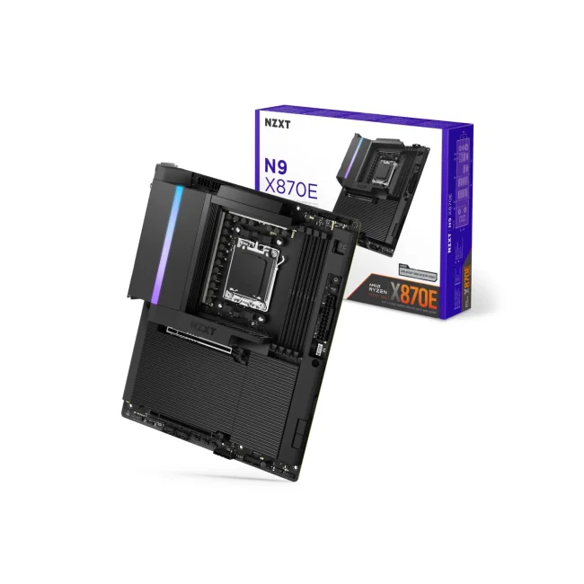 MOTHERBOARD NZXT N9 X870E NEGRO RGB AM5 WIFI 7 DDR5 ATX