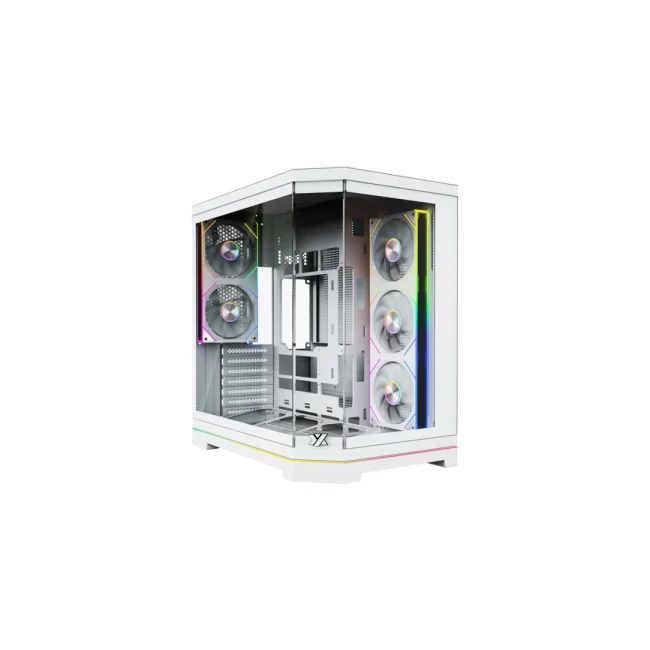 GABINETE XYZ NEUTRON X 5 VENT 120MMARGB, CRIST TEMP ATX WHITE