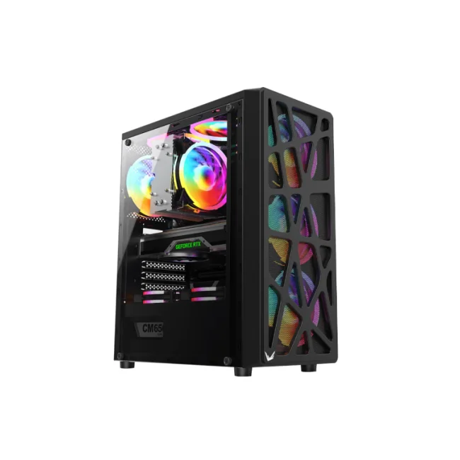 GABINETE FORMULA MANA VENTILADORES LED, MID ATX, USB 3.0,TYPE-C, BLACK
