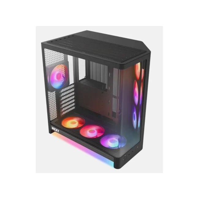 GABINETE NZXT H6 2026 CRISTAL CURVO PANORAMICO/DOBLE CAMARA (2XF360 RGB Reverse/1XF120 RGB/HubLite)
