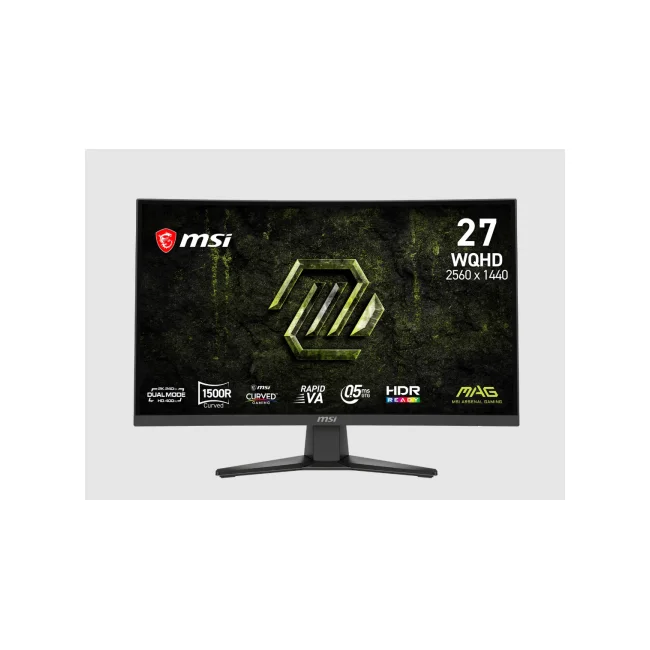 Monitor MSI MAG 275CQDF X24 27 pulg curvodual mode 2560x1440 (WQHD) normal 200hz dual mode hasta 400hz 1MS 1xDP 2xHDMI Gaming