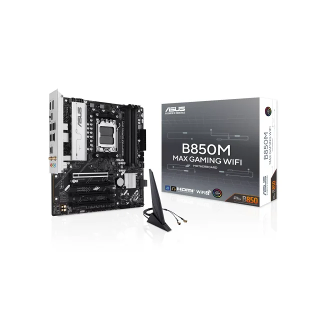 MOTHERBOARD ASUS B850M MAX GAMING WIFI AM5 AI DDR5 WIFI6 mATX