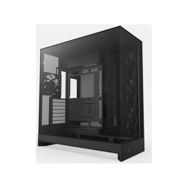 GABINETE NZXT H9 FLOW NEGRO CRISTAL PANORAMICO/DOBLE CAMARA, E-ATX/ATX/MATX/Mini ITX