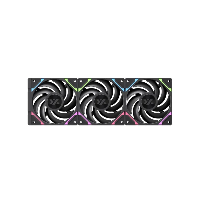 KIT 3 VENTILADORES XYZ VORTEX PRO 120*120*25MM ARGB BLACK