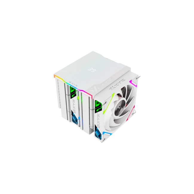 DISIPADOR CPU XYZ THERMAX 6 PRO DUO 600-2000RPM ARGB 120*120*25MM WHITE