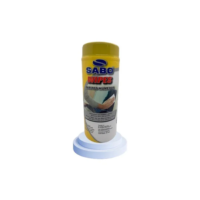 TOALLAS HUMEDAS SABO ELIMINA BACTERIAS DE LOS EQUIPOS ELECTRICOS, PANTALLAS Y SUPERFICIES 40PZ