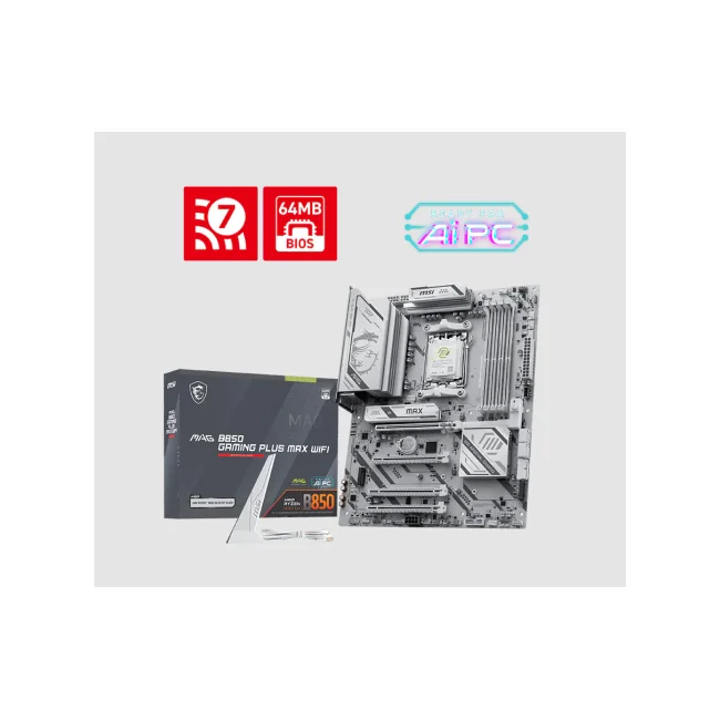 MSI MAG B850 GAMING PLUS MAX WIFI placa base AMD B850 Enchufe AM5 ATX