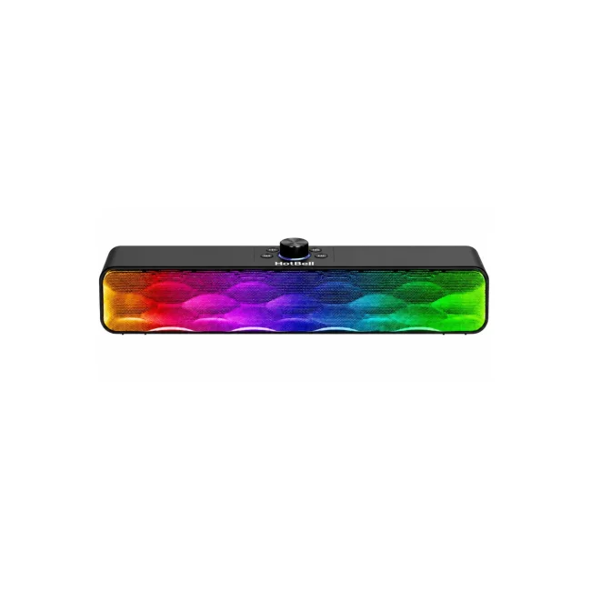 BARRA DE SONIDO HOTBELL HBQ6PRO RGB CRYSTAL CLEAR AUDIO/DEEP BASS/RECARGABLE/BLUETOOTH/AUX/TF/USB