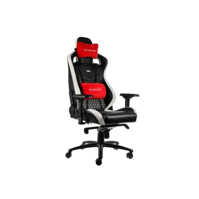 SILLA NOBLECHAIRS EPIC GAMING DE CUERO REAL DE GRANO SUPERIOR BLACK/WHITE/RED