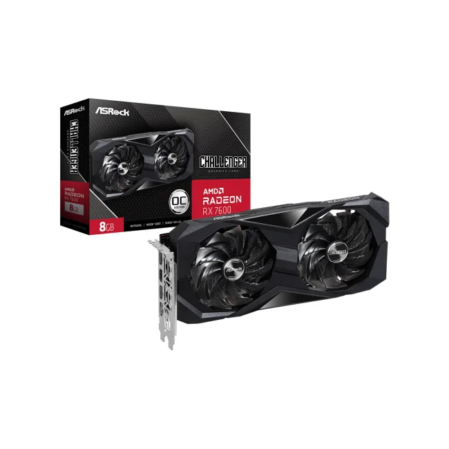 TARJETA DE VIDEO ASROCK RADEON RX 7600 CHALLENGER 8GB OC, GDDR6, 128BITS, PCI-E 4.0