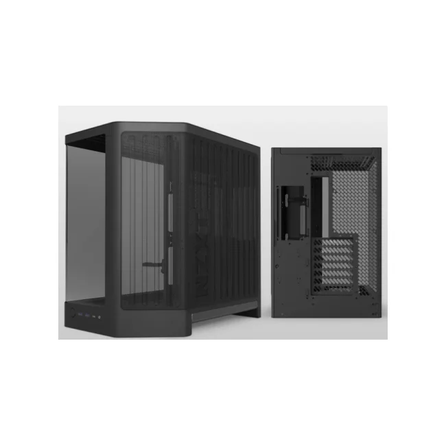 GABINETE NZXT H6 2026 CRISTAL CURVO PANORAMICO/DOBLE CAMARA, ATX/MATX/MITX NEGRO