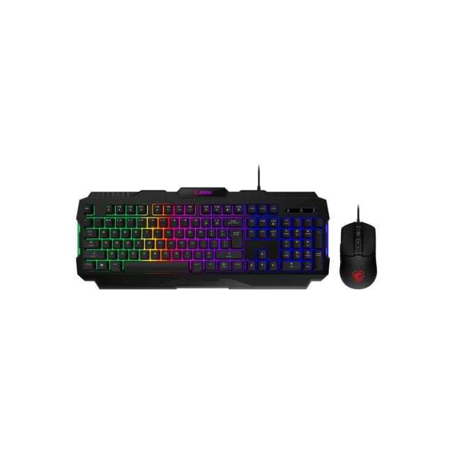 MSI FORGE GK100 COMBO teclado Ratón incluido Juego USB QWERTY Español Negro