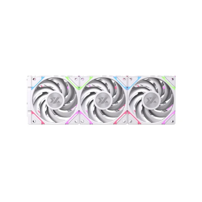 KIT 3 VENTILADORES XYZ VORTEX PRO 120*120*25MM ARGB WHITE