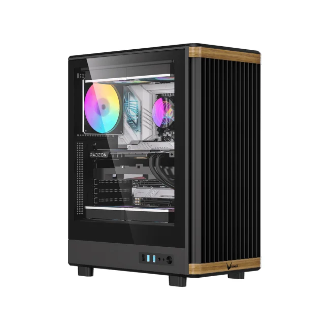 GABINETE FORMULA TIMBERLINE T1 BLACK MID ATX 3 AIR FAN RGB, 1USB TIPOC , 1 USB 3.0
