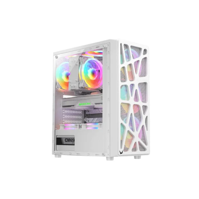 GABINETE FORMULA MANA VENTILADORES LED, MID ATX, USB 3.0,TYPE-C, WHITE