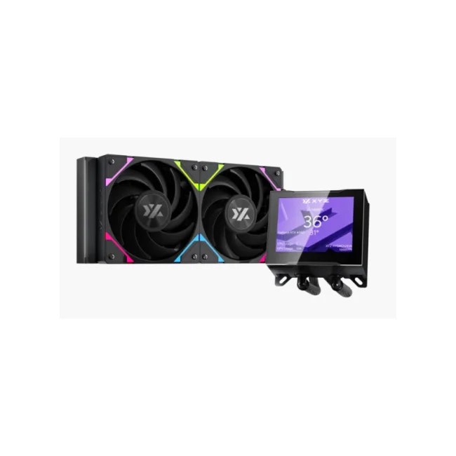 ENFRIAMIENTO LIQUIDO XYZ HYDROVIEW AIO 240MM ARGB 2500RPM PANTALLA DIGITAL BLACK