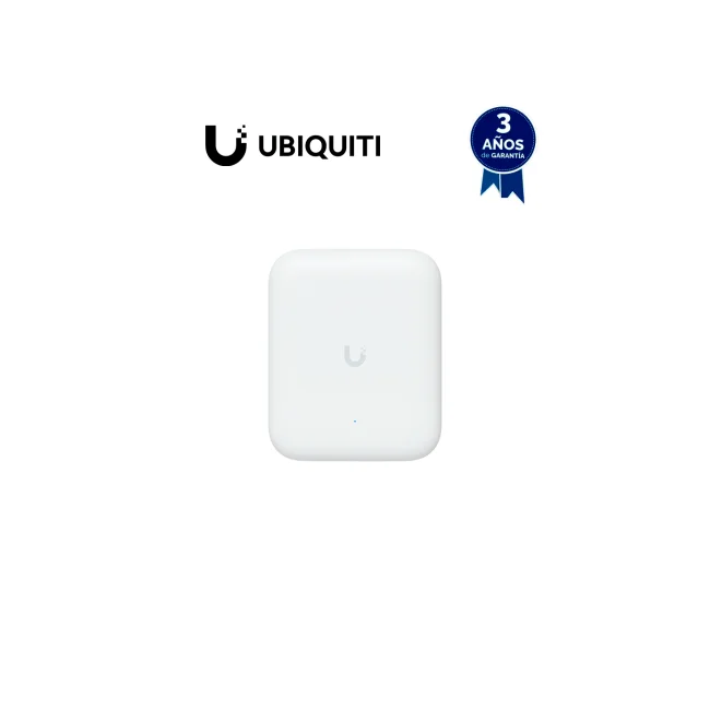 UBIQUITI U7-OUTDOOR- AP para exterior WIFI 7 con radio de 6Ghz, puerto RJ45 2.5GbE, 200 dispositivos simultaneos, ancho de haz de antena ajustable por software, alimentación POE 802-3at