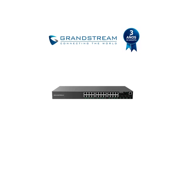 Grandstream Networks GWN7803P dispositivo de redes Gestionado L2+ Gigabit Ethernet (10/100/1000) Energía sobre Ethernet (PoE) Negro image 2