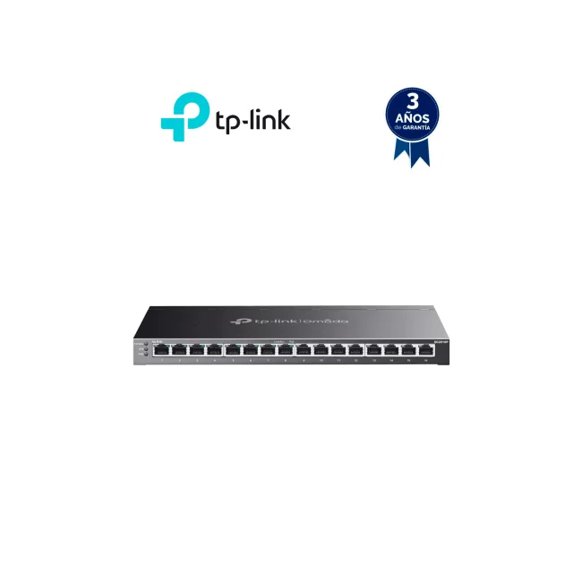 TP-Link Omada SG2016P dispositivo de redes Gestionado L2/L2+ Gigabit Ethernet (10/100/1000) Energía sobre Ethernet (PoE) Negro