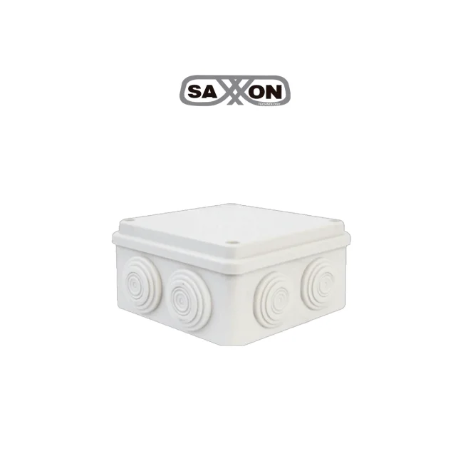 SAXXON SXWD015 - Caja de conexiones con 8 entradas / PVC libre de halógenos / Compatible con cámaras Bulet y Domo / Dimensiones internas 150 x 150 x 70 mm (Ancho x Alto x Fondo)