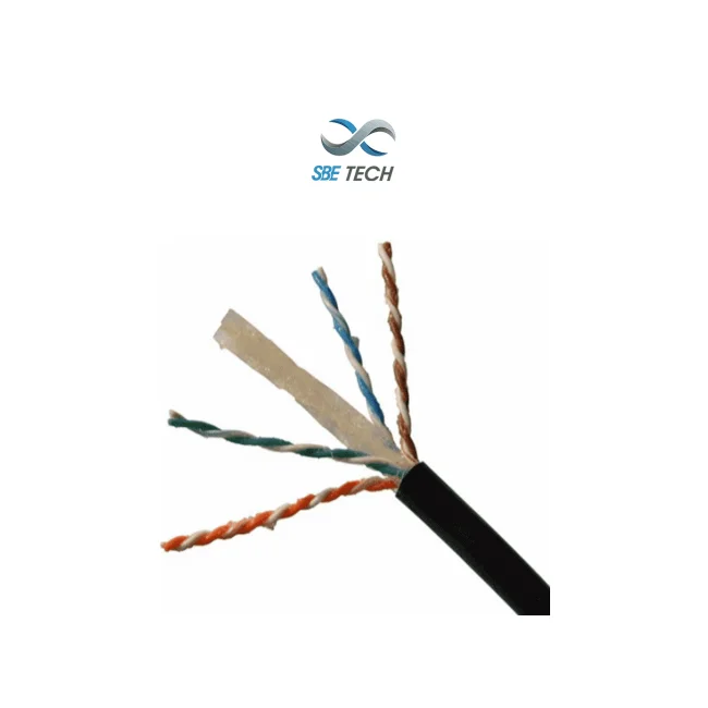 SBE TECH SBE-UTPC6EXT-NP - Cable UTP Categoría 6 para exteriores, 305m, color negro