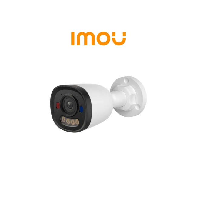 IMOU PS5E 5MP - Cámara Bullet IP de 5 Megapixeles/ Lente Fija 2.8mm/ Aurora Smart Color/ Iluminación 30 Mts/ Audio Bidireccional/ Detección de Personas y Vehículos/ Soporta MicroSD 512GB/ AOR mode /  PoE/ IP67/ H.265