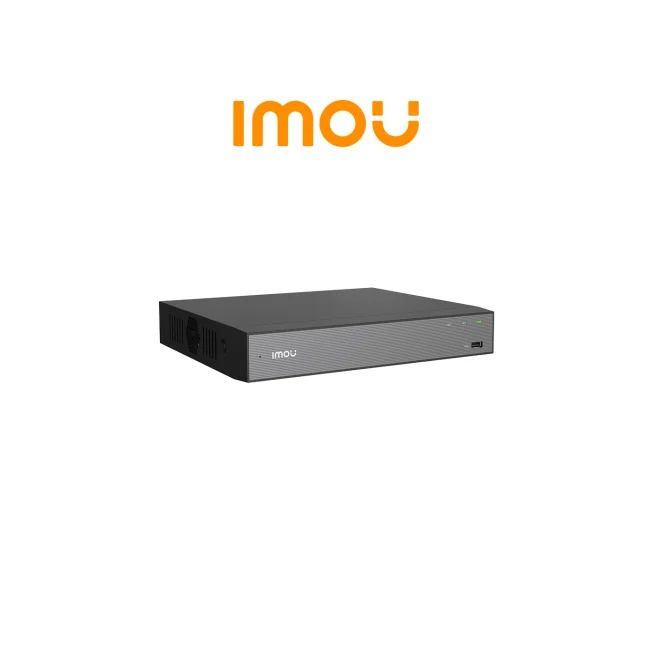 IMOU NVR-N118-8P-8A0E-N - NVR de 18 Canales / 8 Canales PoE/ H.265/ Audio Bidireccional/ Busqueda por Metadatos/ Hasta 4K/ 1 SATA hasta 16 TB/ ONVIF