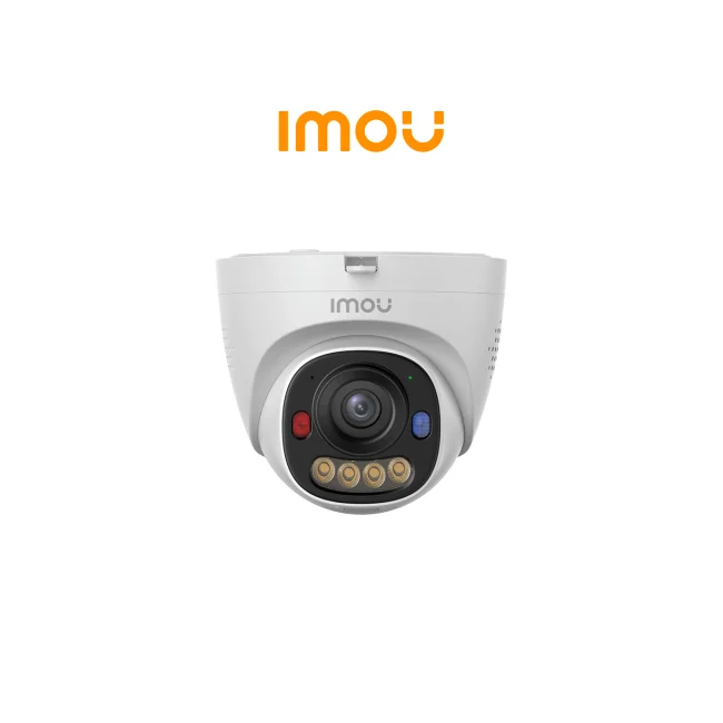 IMOU IPC-PS8EN-3V0 - Cámara Domo IP de 3 Megapixeles/ Lente 2.8mm / Audio Bidireccional/ Visión Nocturna Inteligente a Color/ Luz de Advertencia Roja & Azul/ Para Exterior/ Iluminación Hasta 30 Mts/ Soporta Micro SD Hasta 512GB / IP67