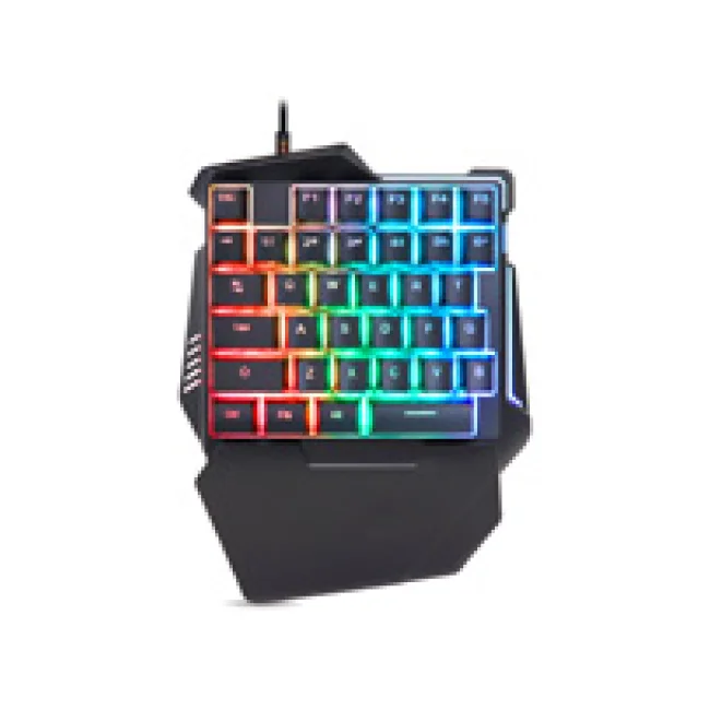 TECLADO GAMER "ONE HAND", ILUMINADO RGB, USB