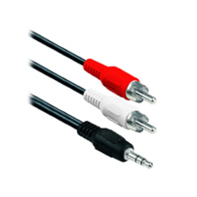 BRobotix 080161 cable de audio 1.8 m 3,5mm 2 x RCA Negro