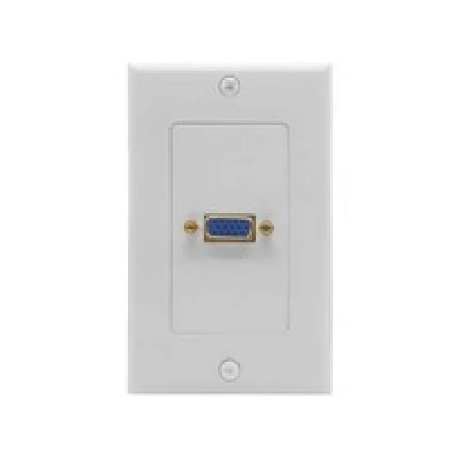 TAPA (FACEPLATE) SVGA 1 PUERTO CONECTOR HEMBRA COLOR BLANCO image 2