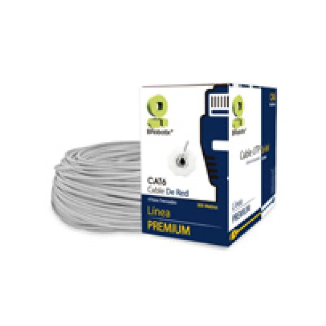 BOBINA CAT6 PARA INTERIORES 100% COBRE UTP GRIS, 305 metros