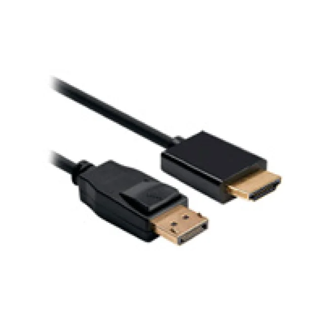 BRobotix 651732 adaptador de cable de vídeo 2 m DisplayPort HDMI Negro