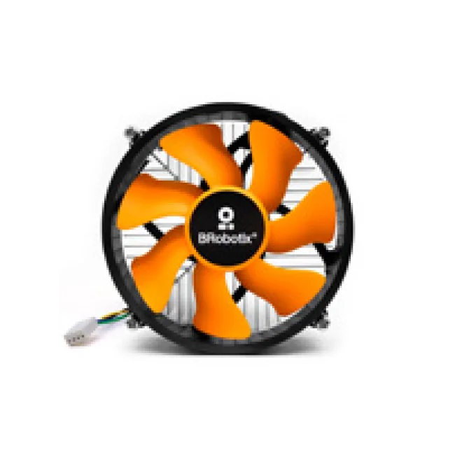 BRobotix 963005 sistema de refrigeración de computadora Procesador Enfriador de aire 9 cm Aluminio, Negro, Naranja