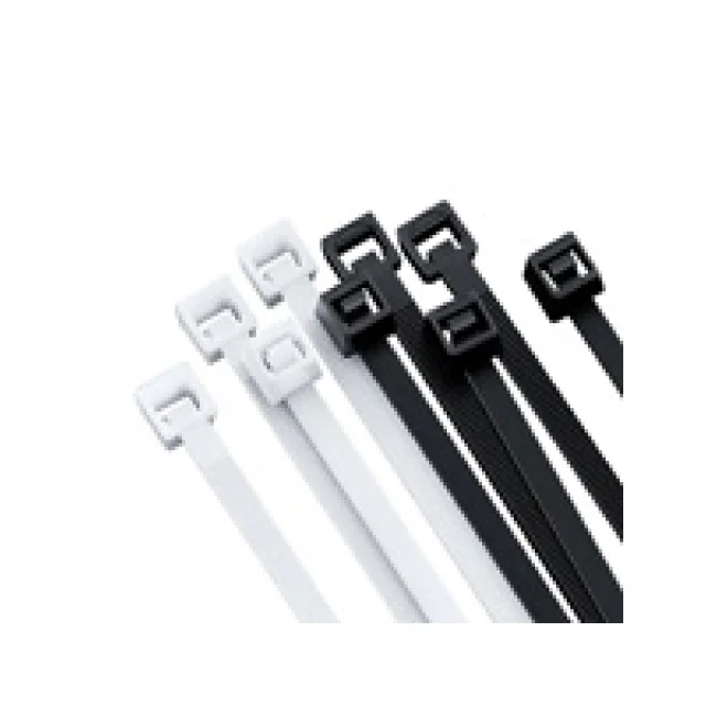 BRobotix 6006566 sujeción para cable Abrazadera de cable de entrada paralela Nylon Negro, Blanco 200 pieza(s)