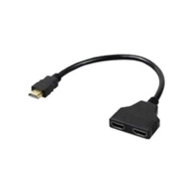 BRobotix 170422 cable HDMI 0.3 m HDMI Tipo A (Estándar) 2 x HDMI Negro