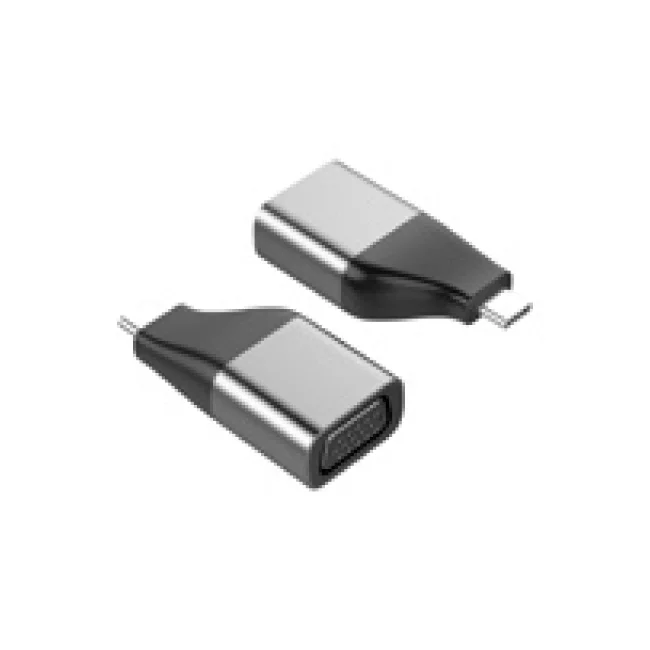 BRobotix 6006108 cambiadores de género de cables USB Type C SVGA Negro, Gris image 2