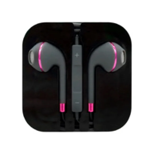 BRobotix 764649 audífono y auriculare Auriculares Alámbrico Intra auditivo Música Gris, Rosa