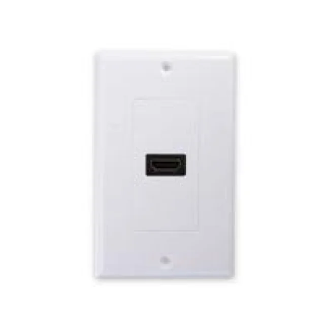 TAPA (FACEPLATE) HDMI 1 PUERTO CONECTOR HEMBRA COLOR BLANCO image 2