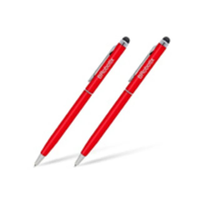 PLUMA STYLUS PARA TABLETA, DUO PACK, BROBOTIX, ROJA