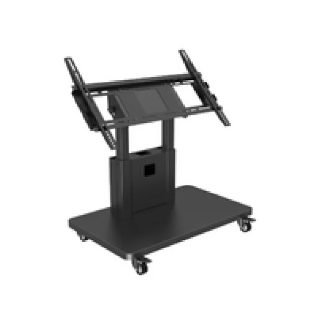SOPORTE DE PISO M&Oacute;VIL Y DE INCLINACI&Oacute;N PARA PANTALLA DE 32" A 70", SOPORTA 40 kg