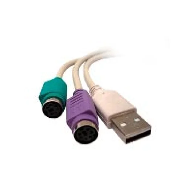 CONVERTIDOR USB A PS2 2 PUERTOS COLOR BEIGE