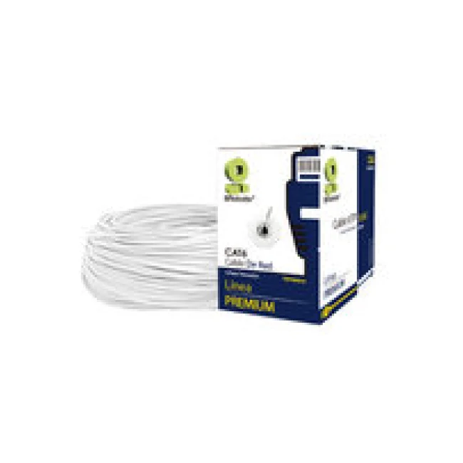 BRobotix BOBINA CAT6 PARA INTERIORES CCA UTP BLANCO, 100 metros